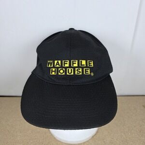 Waffle House Hat Black Embroidered Logo Adjustable Baseball Cap Restaurant